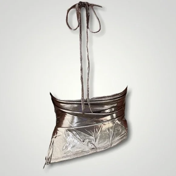 Galactic - Silver metallic halter top 🛸 - Picture 6 of 6